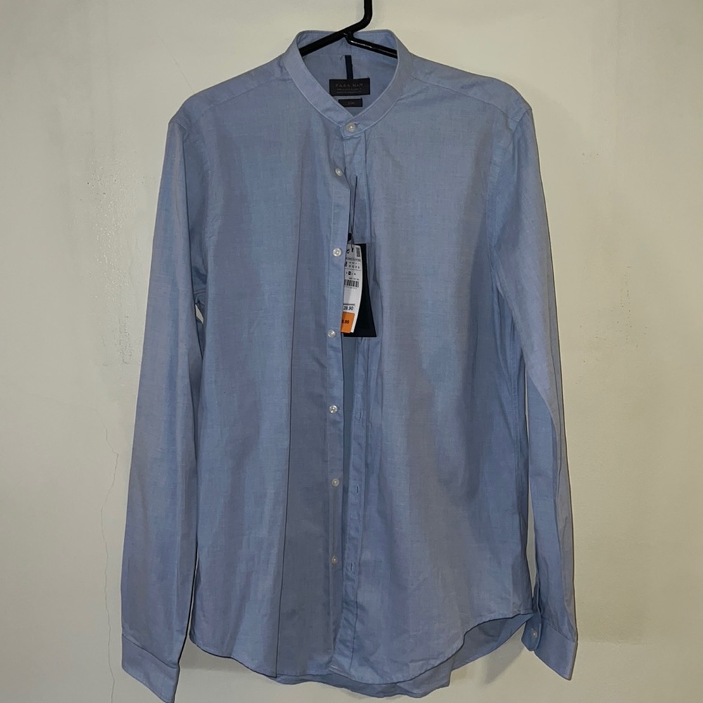 NWT ZARA 2 Slim long sleeve button downs